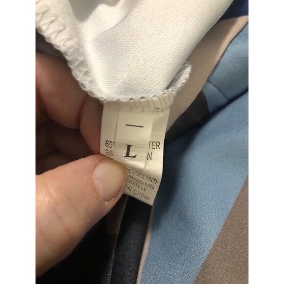 Funky Geometric Art to Wear Unisex Wide Leg Trouser Pants, 70s Style Knit SZ L - Picture 11 of 12